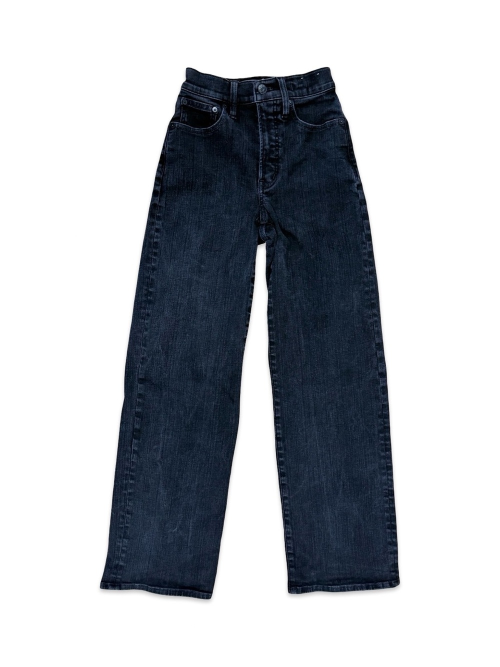 Madewell Perfect Vintage Wide-Leg Jean Black Rinse Wash Super Stretch Women’s 23 - Picture 3 of 6